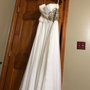 White Sherri hill dress.